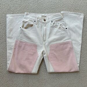 Rudy Jude Colorblock Utility Jeans - pink, size 1